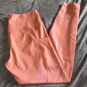 Peach Iridescent Leggings